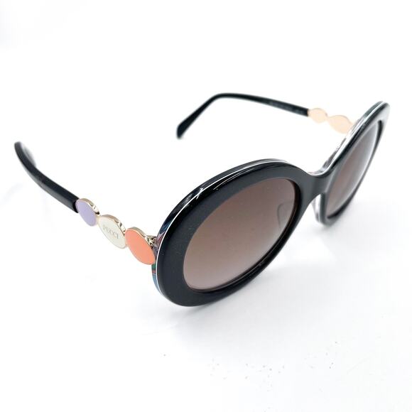 Emilio Pucci Sunglasses Black‎ Full Rim Oval Shape Frame EP 127 01T - Picture 3 of 12